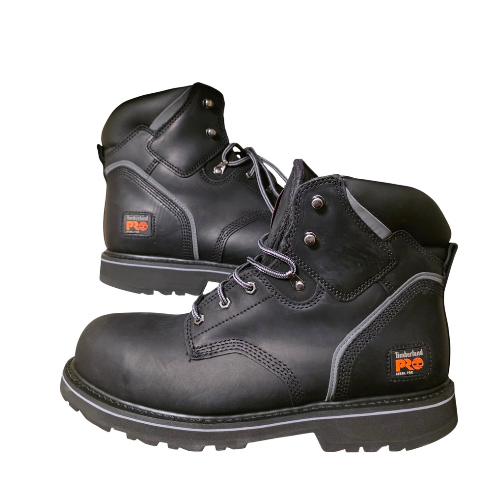 Timberland PRO Direct Attach 6 Inch Steel Toe Waterproof Work Boots Black A8001